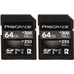 ProGrade Digital SDXC UHS-II V90 Memory Card (64GB) 2-Pack
