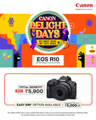 Canon EOS R10 with RF-S18-45mm Lens Kit | Easy EMI | Cashback up to ₹5,000