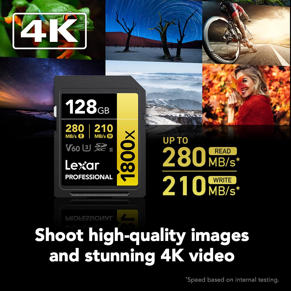 Lexar 128GB V60 UHS-II 1800x SDXC