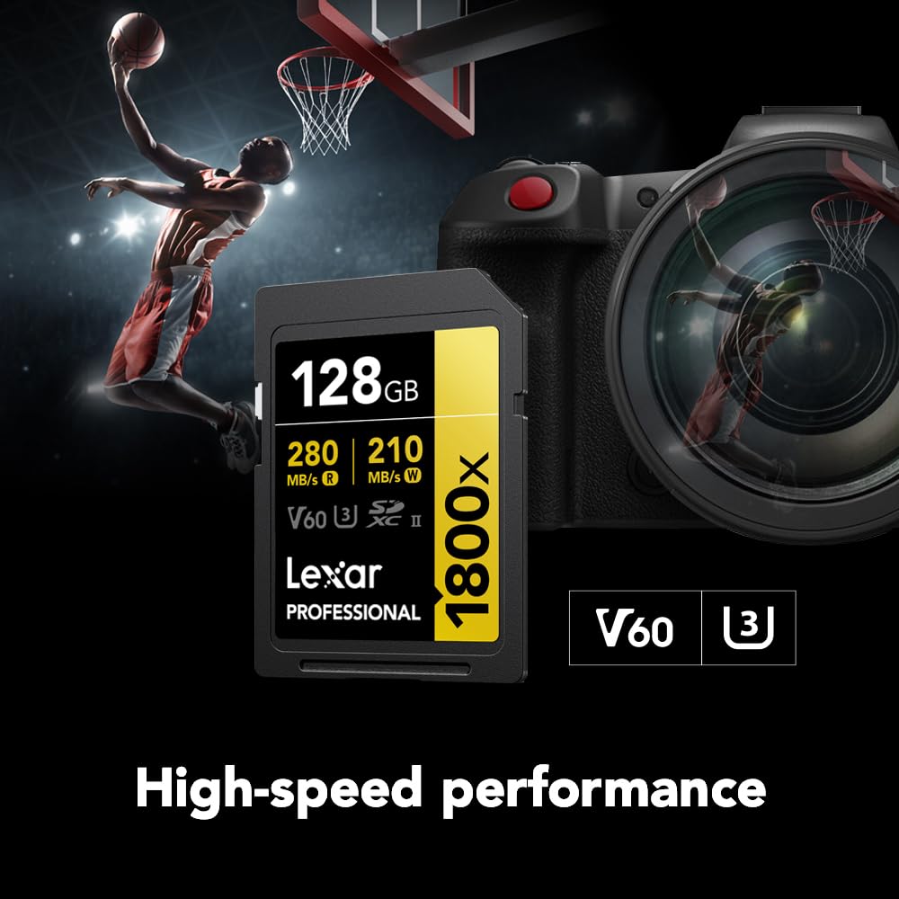 Lexar 128GB V60 UHS-II 1800x SDXC