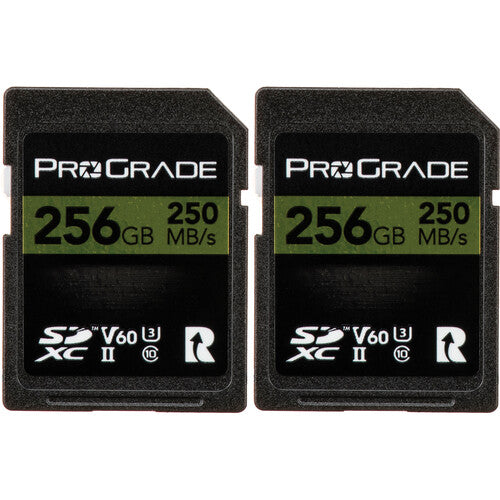 ProGrade Digital SDXC UHS-II V60 Memory Card (256GB), 2-Pack